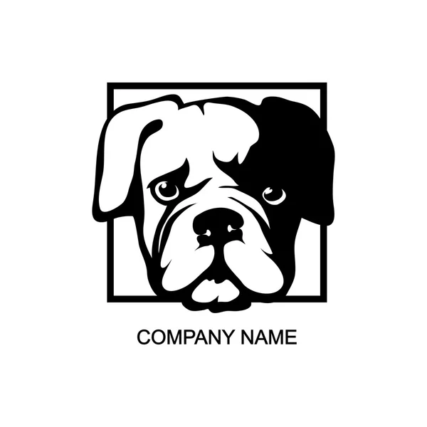 Logo testa bulldog — Vettoriale Stock