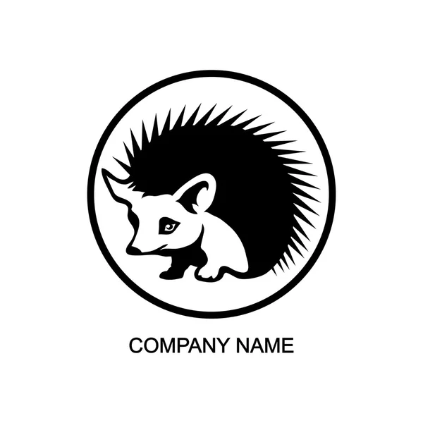 Jeż logo w koło — Wektor stockowy