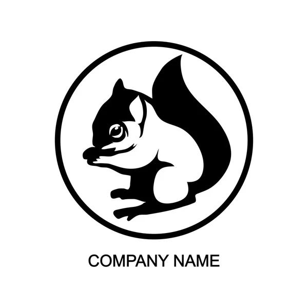 Logotipo esquilo em círculo —  Vetores de Stock