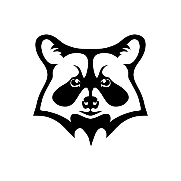アライグマ頭ロゴ — ストックベクタ