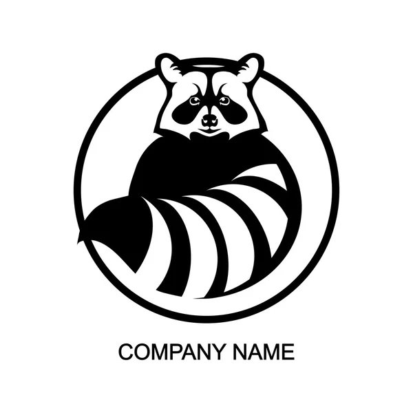 Logotipo del mapache en círculo — Vector de stock