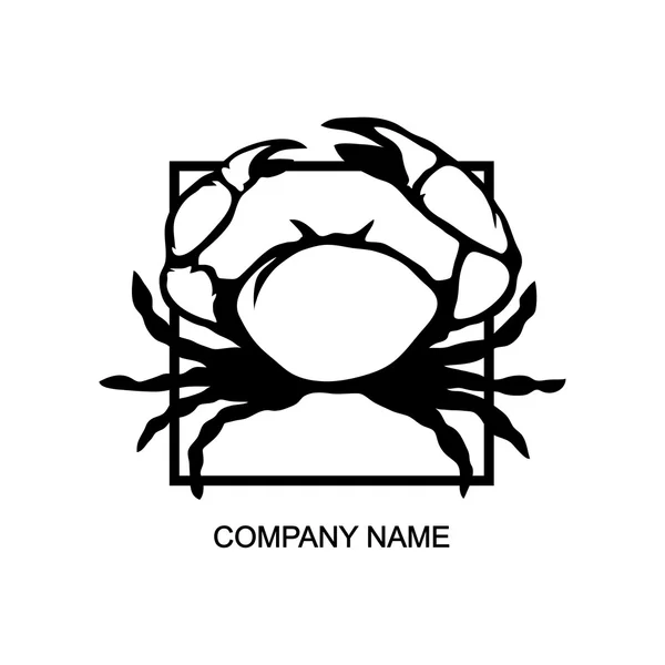 Czarno-biały Krab logo — Wektor stockowy