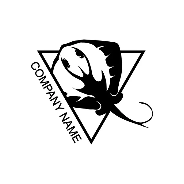 Stingray λογότυπο στο τρίγωνο — Διανυσματικό Αρχείο