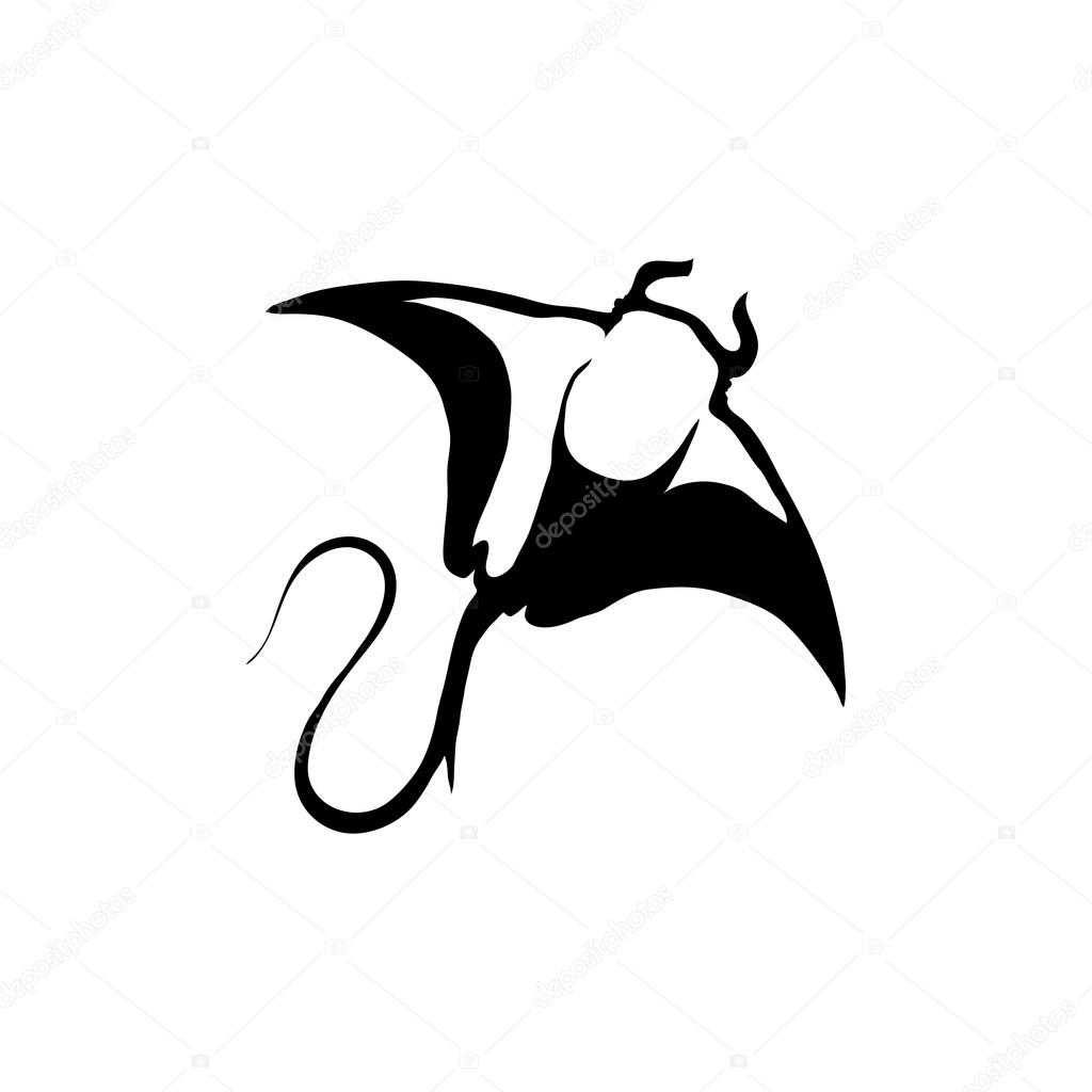 black and white stingray logo