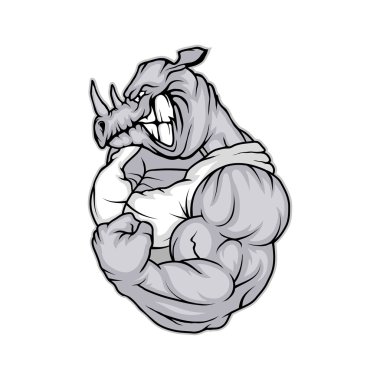 siyah ve beyaz rhino logosu