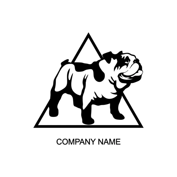 Şirin bulldog logosu — Stok Vektör