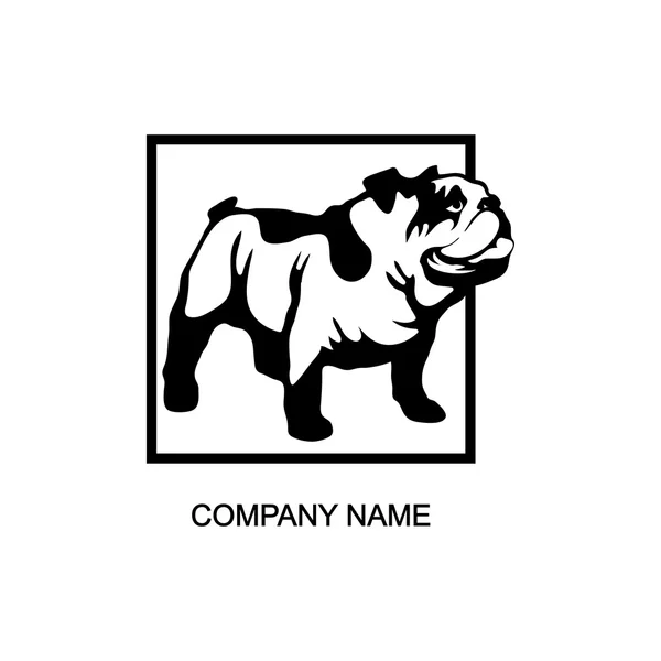 Carino bulldog logo — Vettoriale Stock