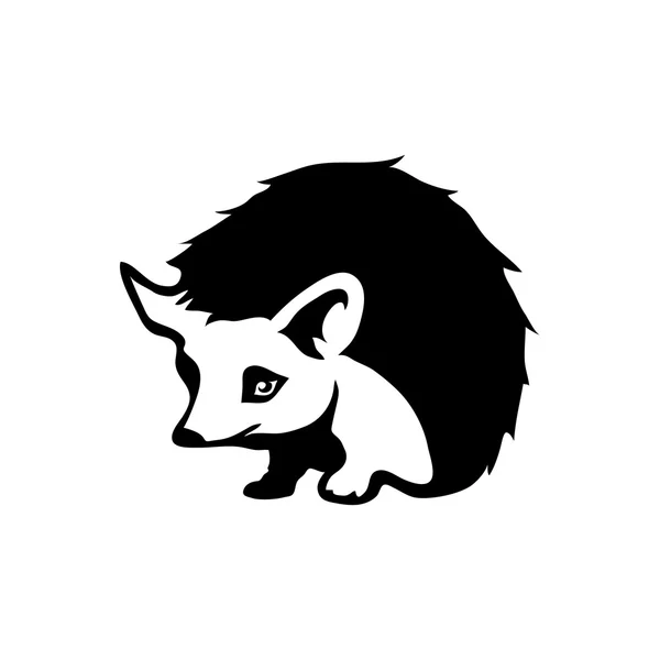 かわいいハリネズミのロゴ — ストックベクタ