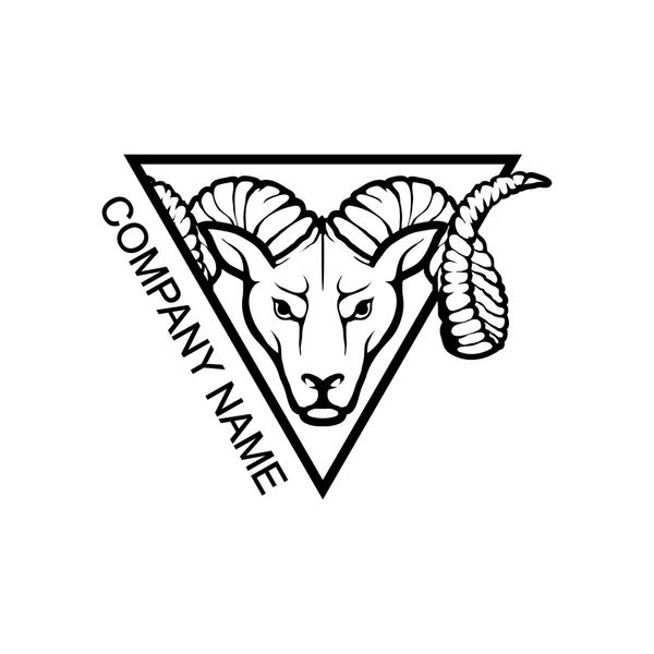 RAM-logo in de driehoek — Stockvector