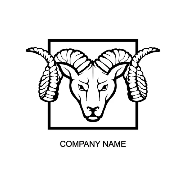 Logo cabeza de carnero — Archivo Imágenes Vectoriales