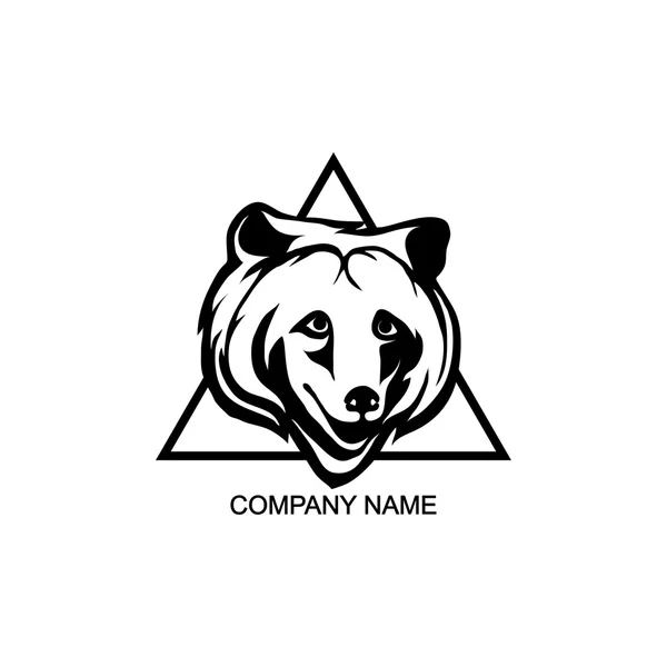 Logo oso en triángulo — Archivo Imágenes Vectoriales