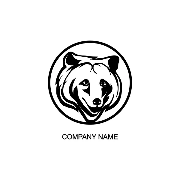 Logo de oso en círculo — Archivo Imágenes Vectoriales