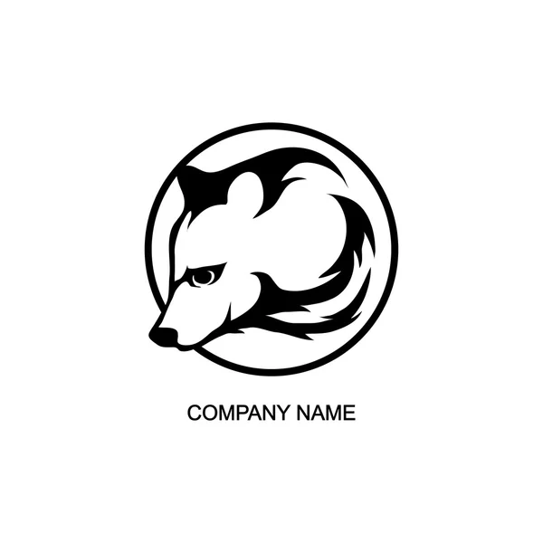 Logo ours en cercle — Image vectorielle