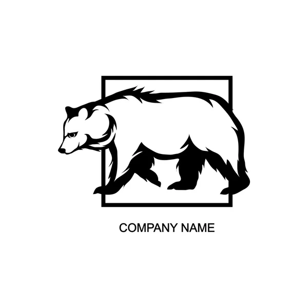 Orso logo in piazza — Vettoriale Stock