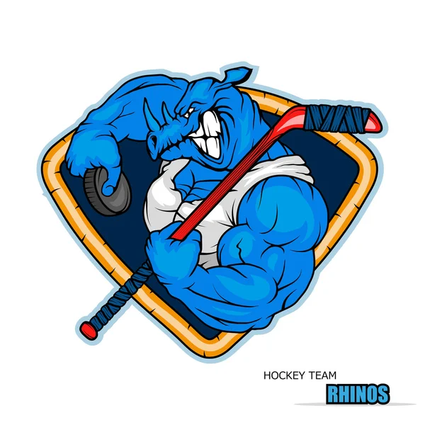 Plantilla emblema de hockey — Archivo Imágenes Vectoriales