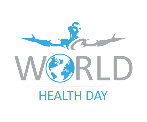 世界健康日ロゴ — ストックベクタ