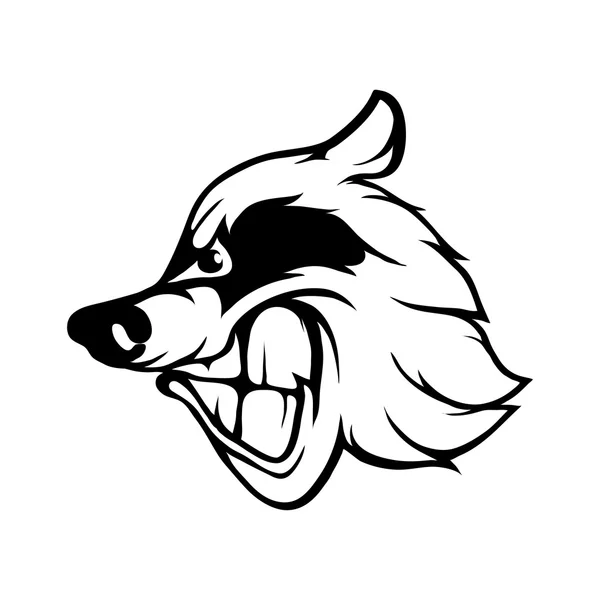 Шаблон логотипа енота — стоковый вектор