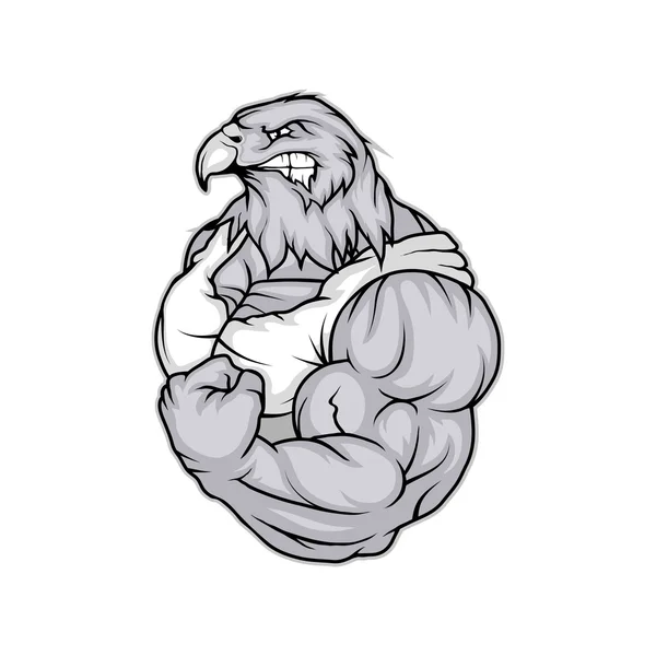 Zwart-wit eagle-logo — Stockvector