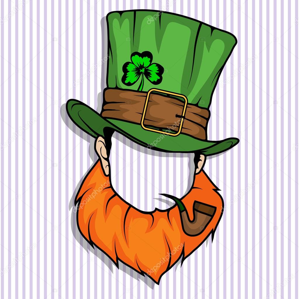 irish hat with beard