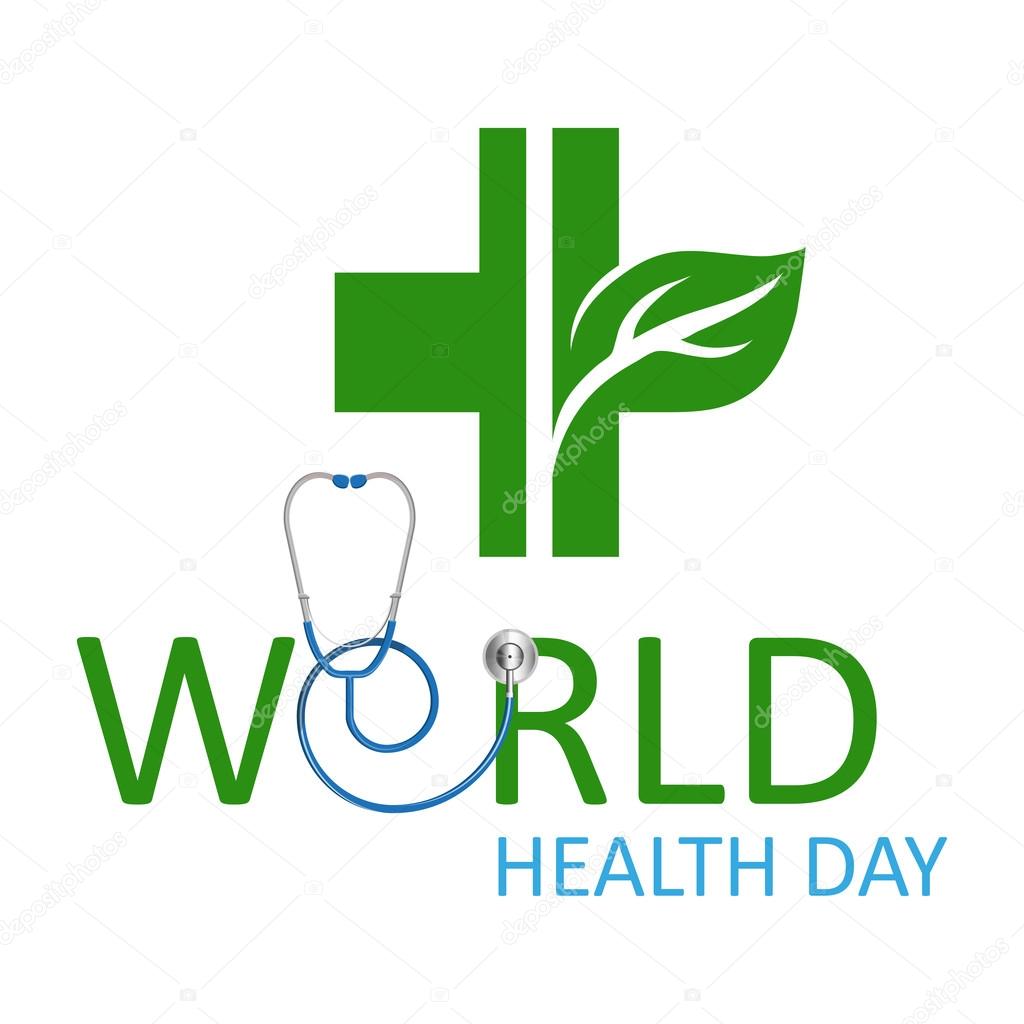 The logo of the World Health Day with the image of a stethoscope