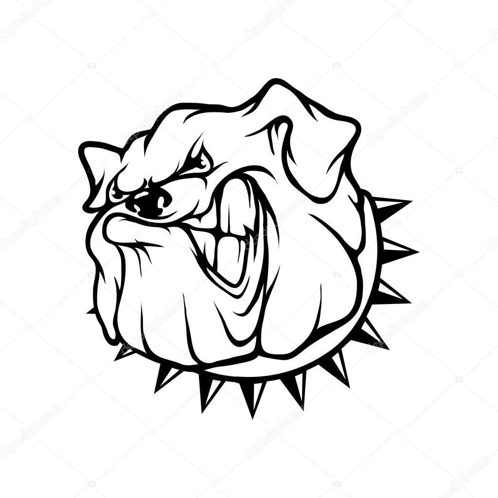 Bulldog logo template, vector illustration