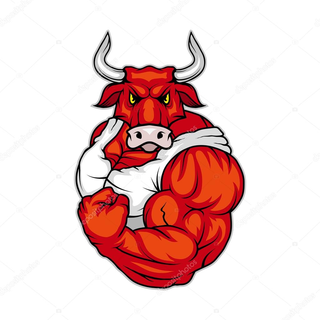 Bull logo template, vector illustration