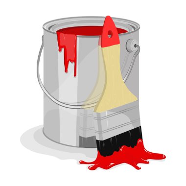 boya ve fırça beyaz 