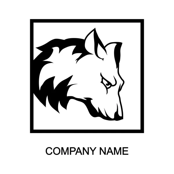 Icona logo lupo — Vettoriale Stock