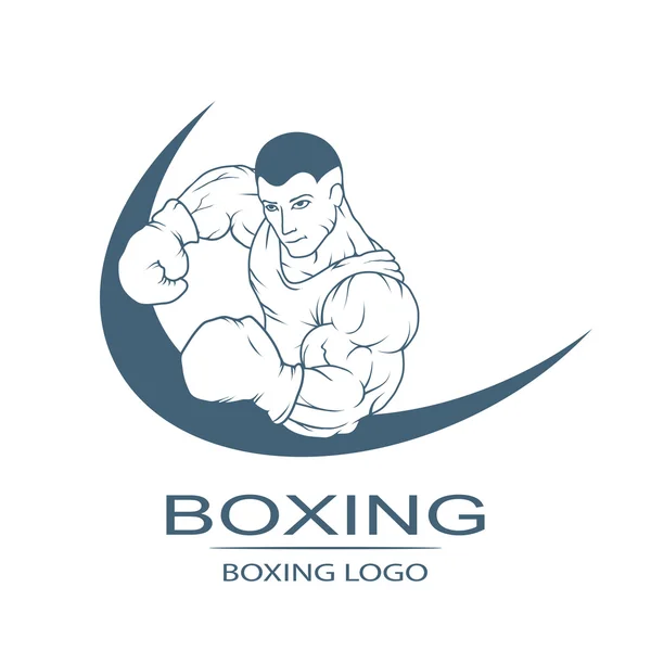 Boxning logo ikon — Stock vektor