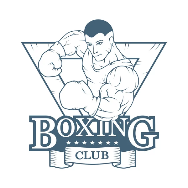 Boxning logo ikon — Stock vektor
