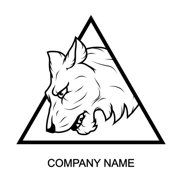 Icono del logo del león — Vector de stock