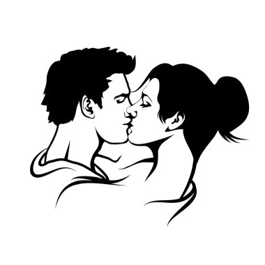  Beyaz lovers silüeti