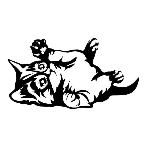 Logo Cat isolato su bianco — Vettoriale Stock