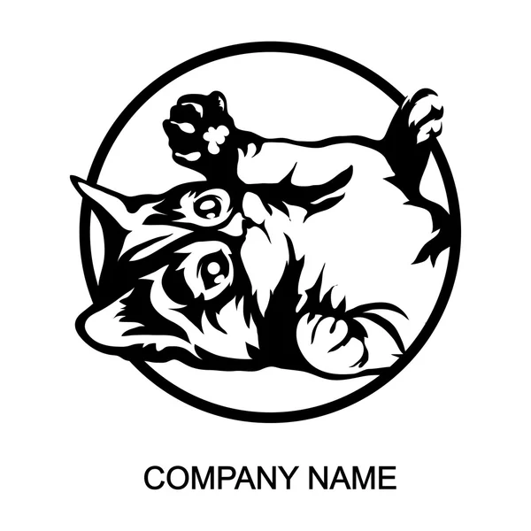 Логотип кота ізольовано на білому — стоковий вектор