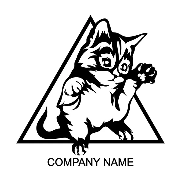 Logotipo de gato isolado em branco —  Vetores de Stock