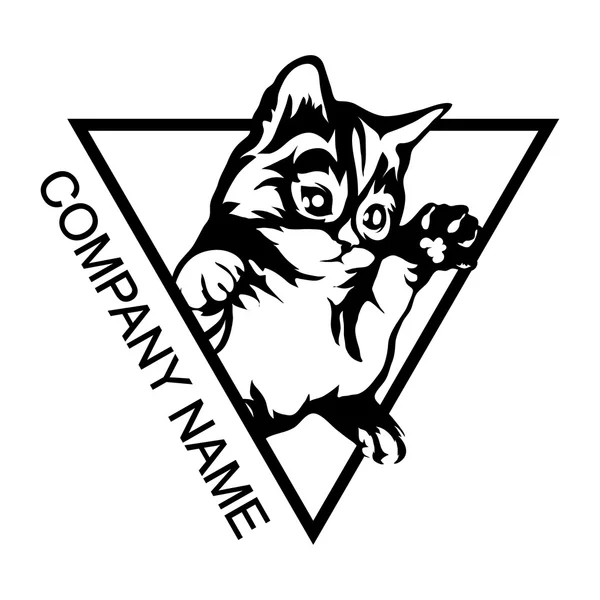 Логотип кота ізольовано на білому — стоковий вектор