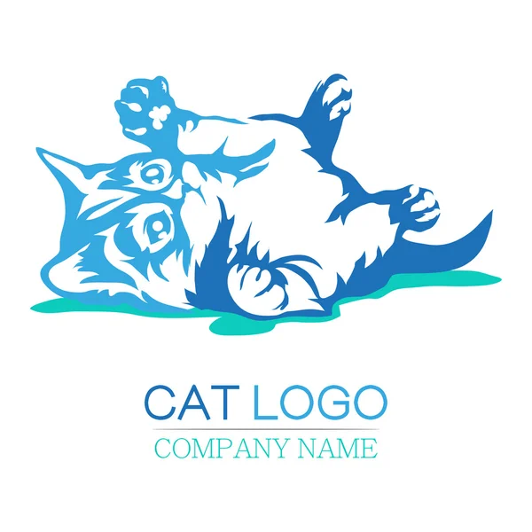 Logo chat isolé sur blanc — Image vectorielle