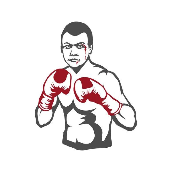 Boxe clube de luta logotipo —  Vetores de Stock