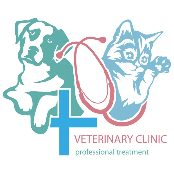 Logo de la Clínica Veterinaria — Archivo Imágenes Vectoriales