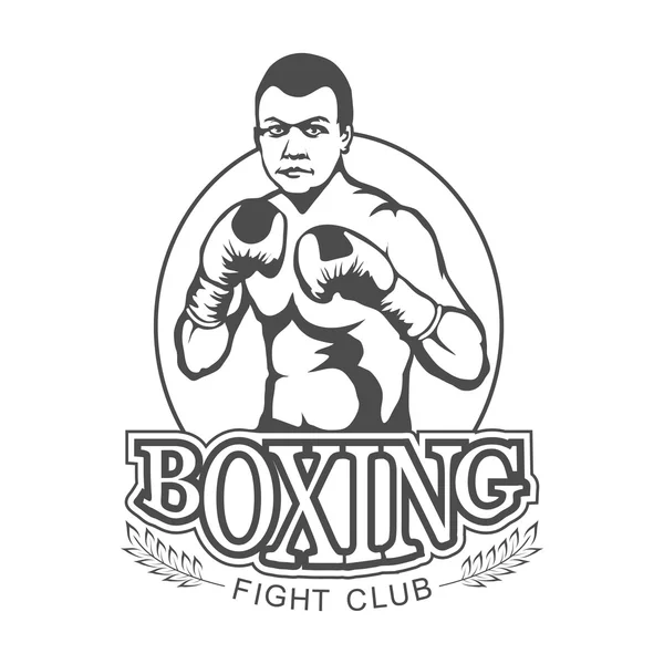 Boxing fight club logo — Stock Vector