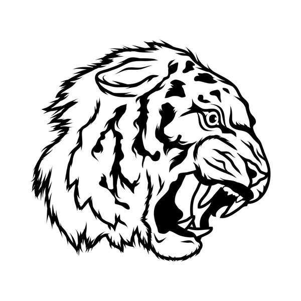 Tiger-Logo auf weiß — Stockvektor