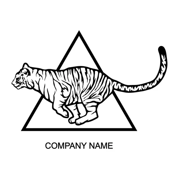 Tijger logo voor bedrijf — Stockvector
