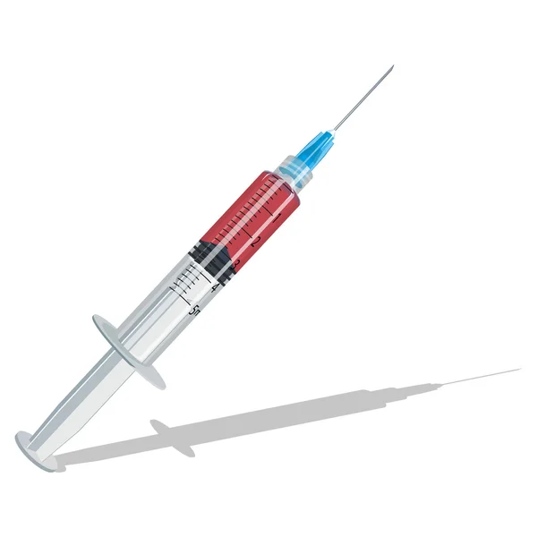 Realistic Syringe on white — Stock Vector