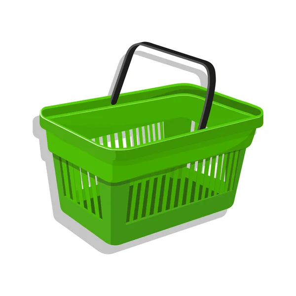 Shopping basket isolated on white — Stock Vector