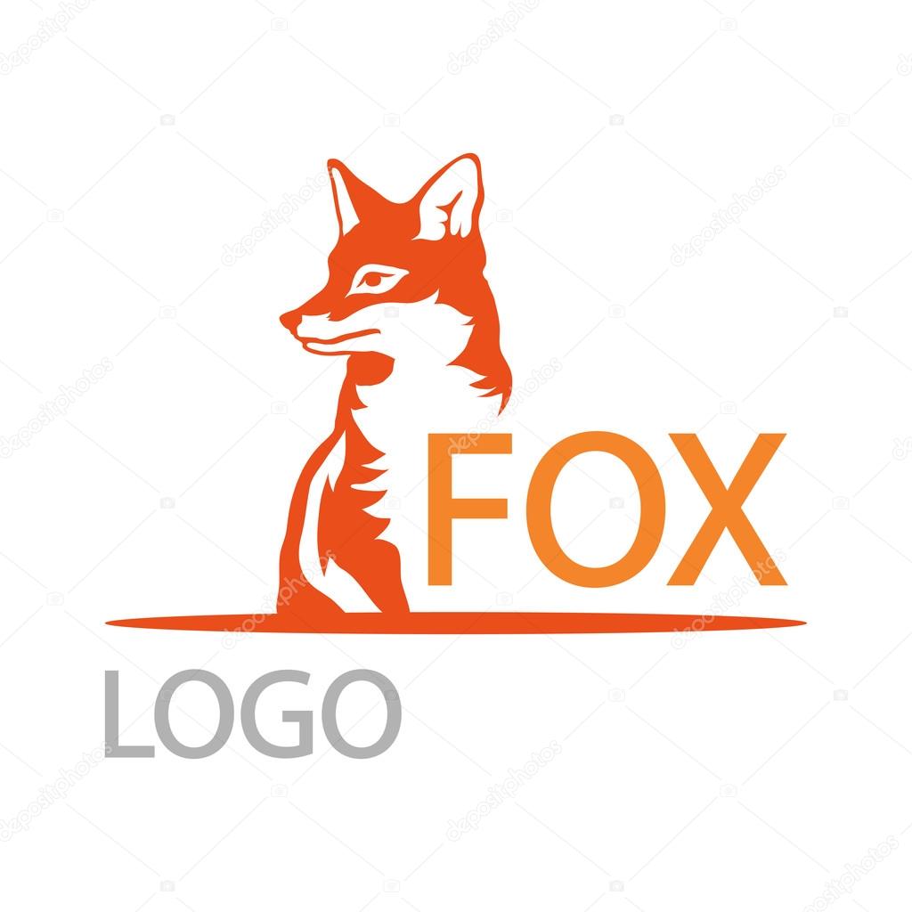 Wild fox vector logo