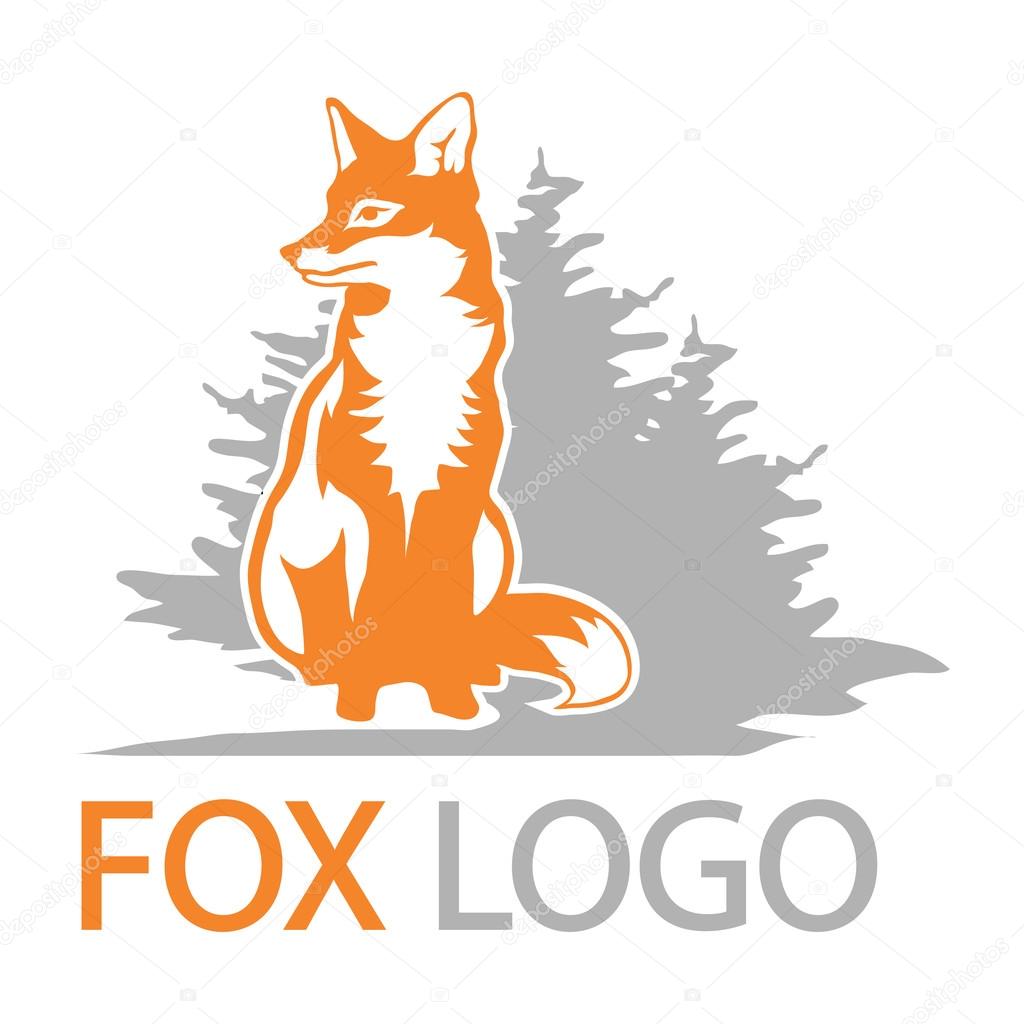 Wild fox vector logo