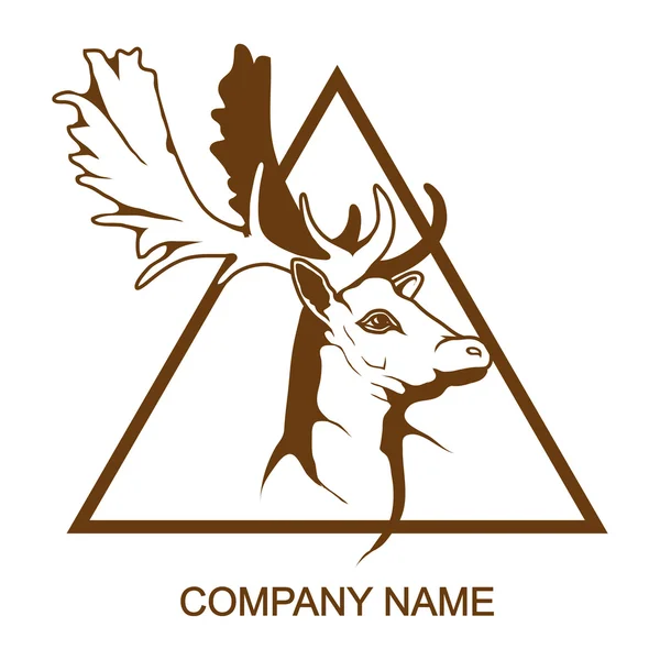 Logotipo da empresa cervo — Vetor de Stock