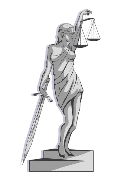 Logo lady justice — Vector de stock