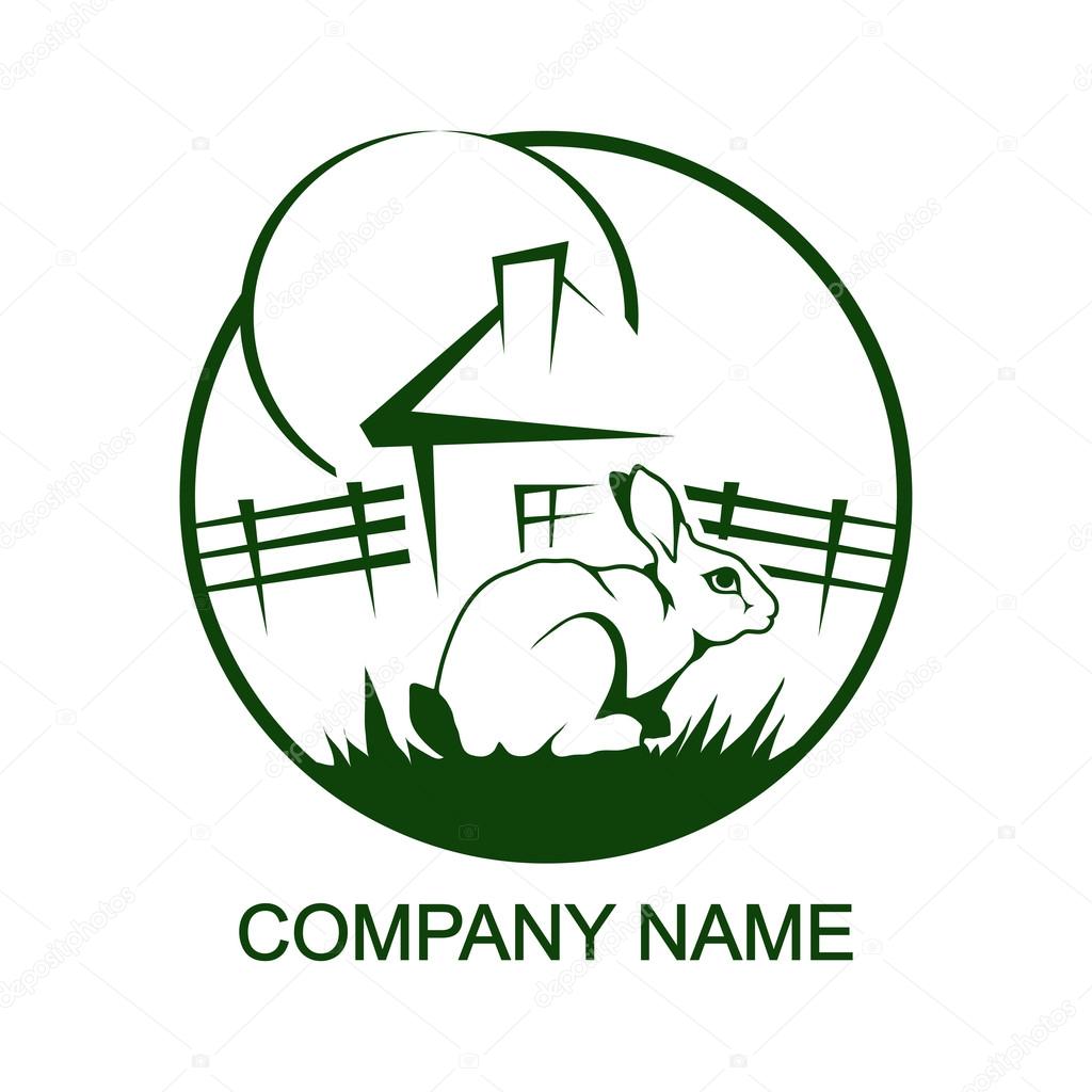 Rabbit logo for company in vector