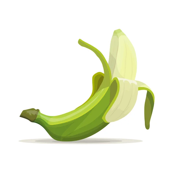 Ilustração Banana verde — Vetor de Stock